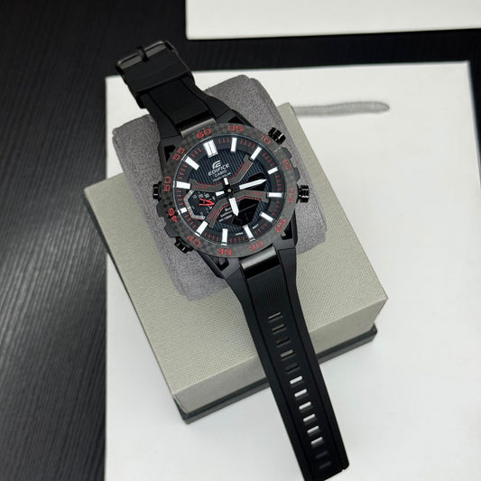 AMAZING EDIFICE BLACK DIAL ANALOG -DIGITAL WATCH