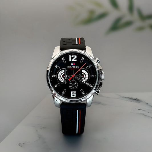 AMAZING HILFIGER STAINLESS STEEL SILVER CASE