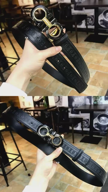 AMAZING FERAGAMO INITIAL LEATHER BELT