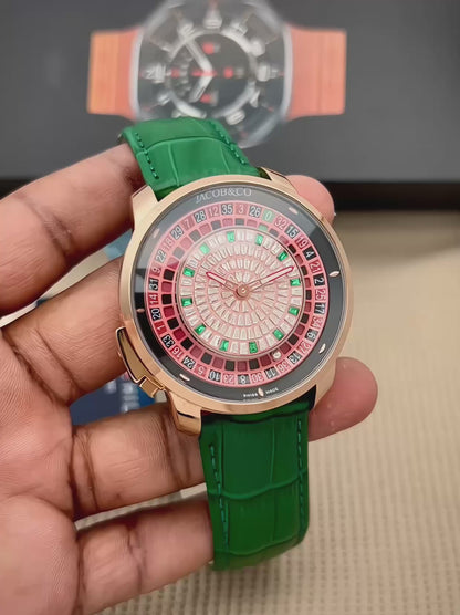 AMAZING CASINO TOURBILLON DAYMAND MEN'S WATCH