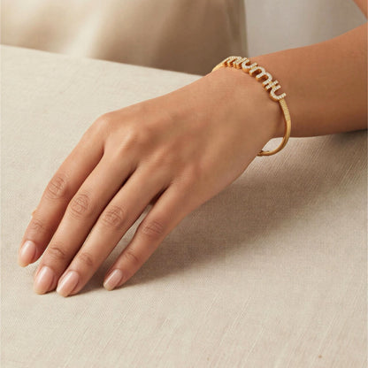 AMAZING CRYSTAL LETTER CUFF BRACELET😍*