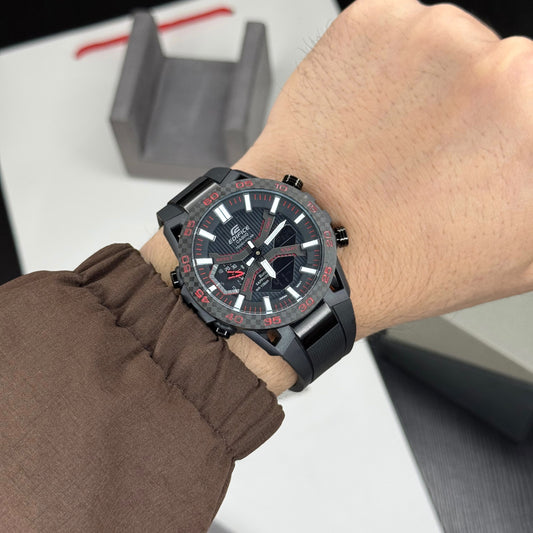 AMAZING EDIFICE BLACK DIAL ANALOG -DIGITAL WATCH