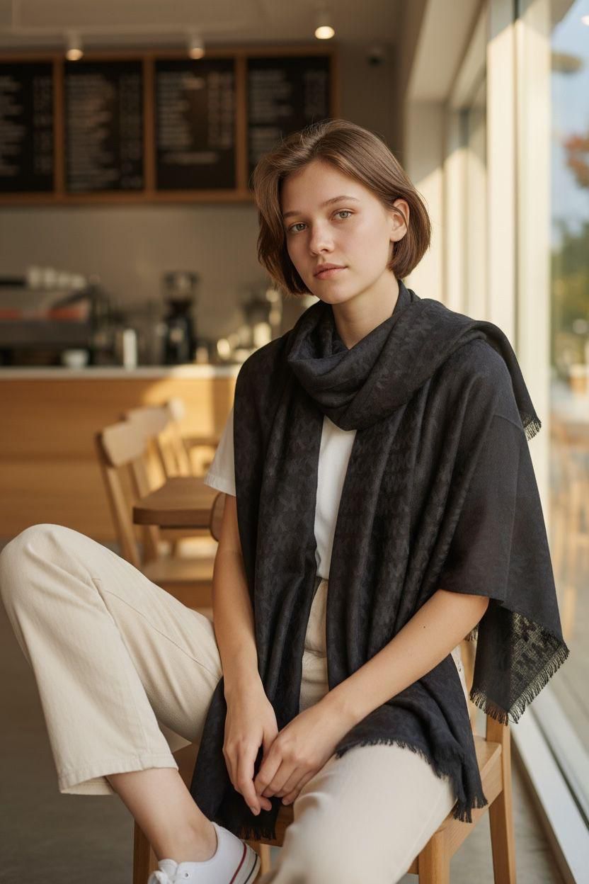 AMAZING  KORS SEMI-WOOLLEN STOLE