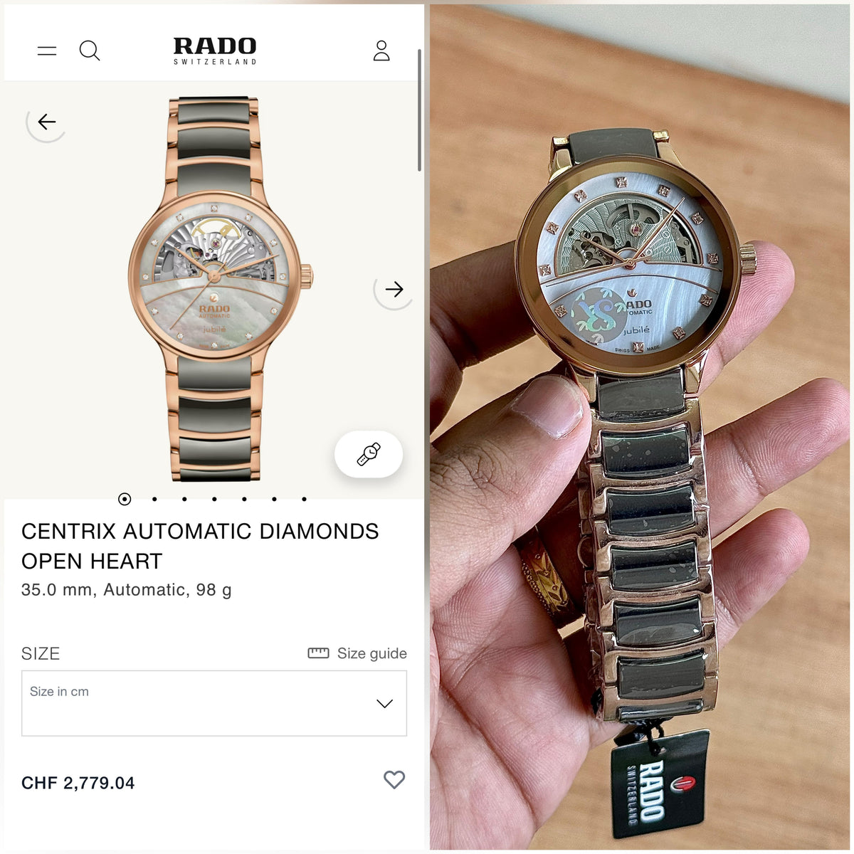 AMAZING CENTRIX AUTOMATIC DIAMONDS – OPEN HEART