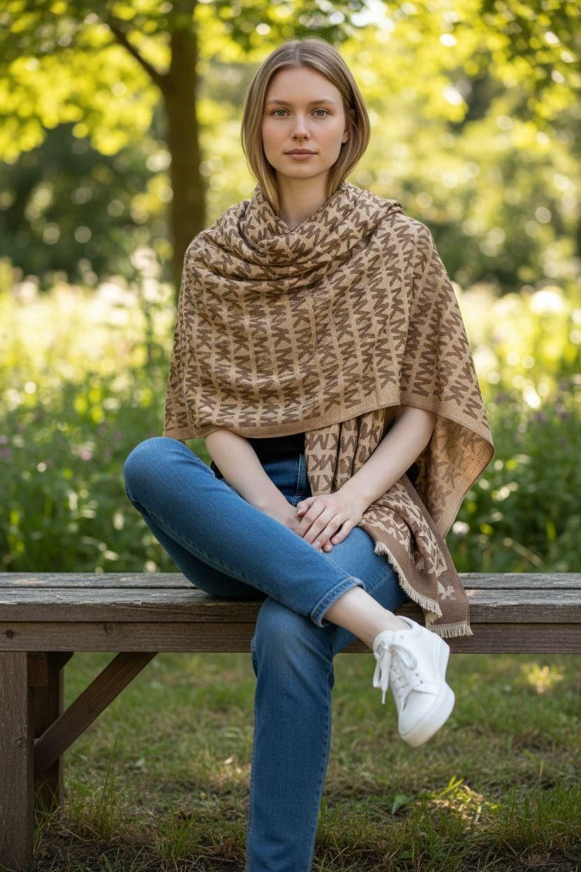 AMAZING  KORS SEMI-WOOLLEN STOLE