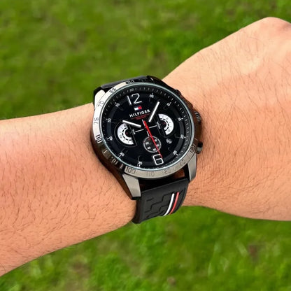 AMAZING HILFIGER STAINLESS STEEL SILVER CASE