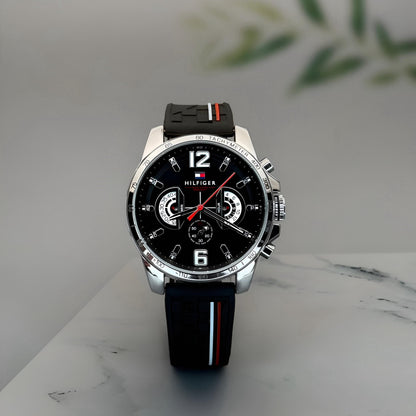 AMAZING HILFIGER STAINLESS STEEL SILVER CASE