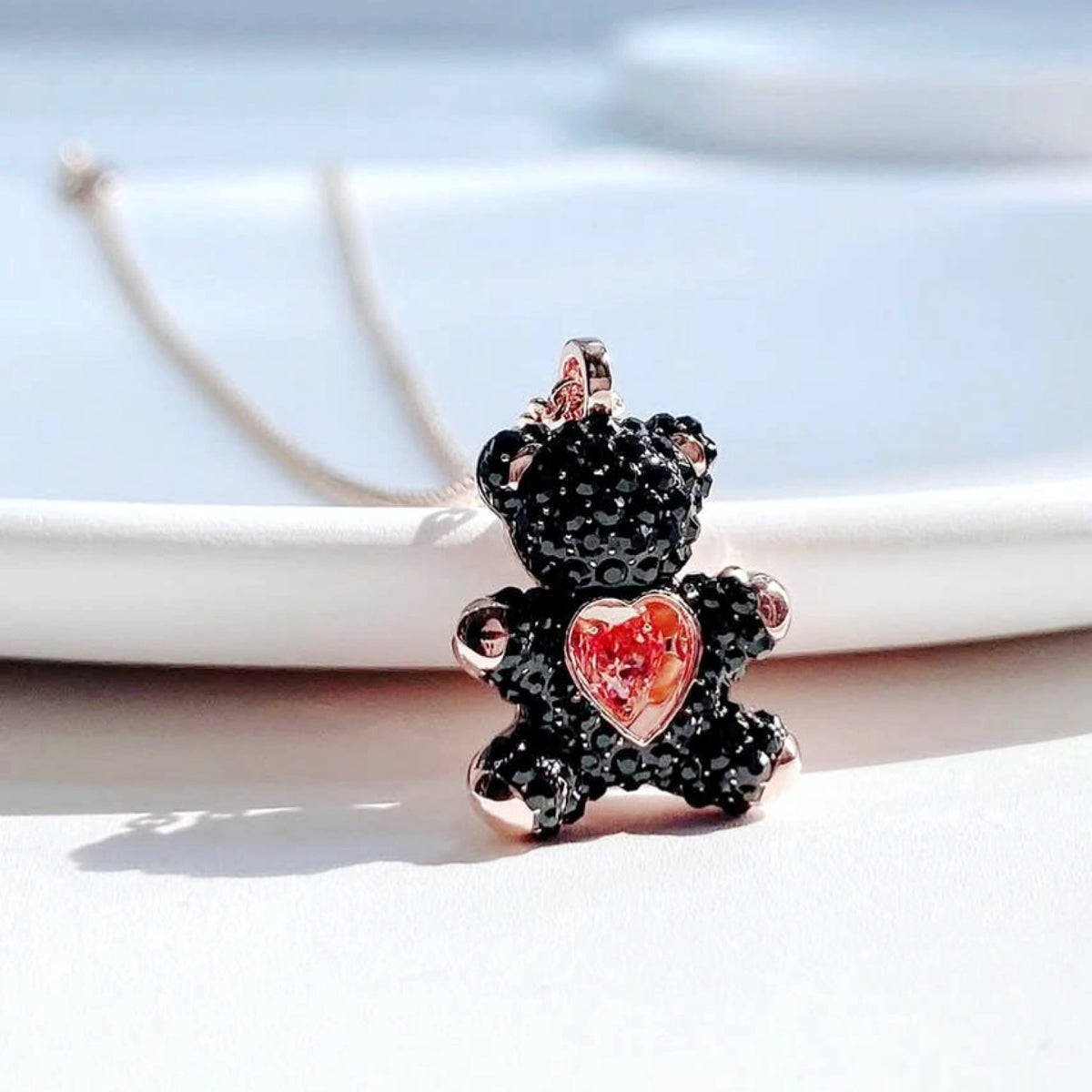 AMAZING TEDDY PENDANT, BEAR, BLACK😍*