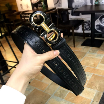 AMAZING FERAGAMO INITIAL LEATHER BELT