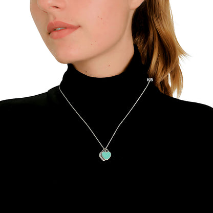 AMAZING TIFFANY BLUE DOUBLE HEART TAG PENDANT😍*