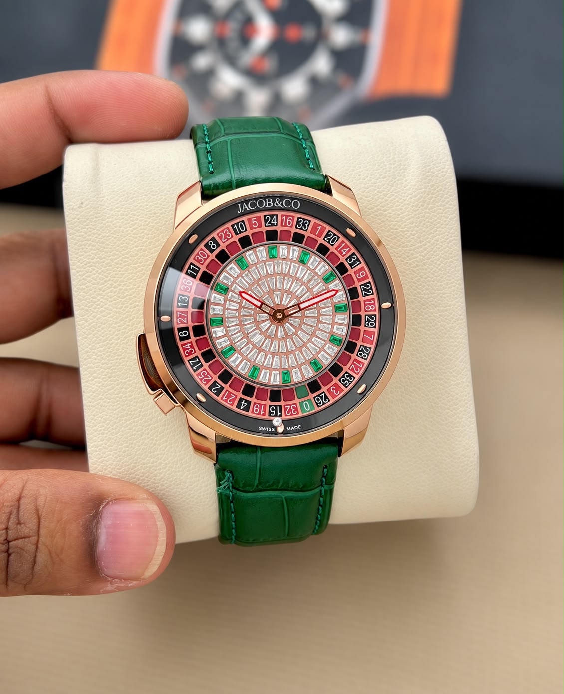 AMAZING CASINO TOURBILLON DAYMAND MEN'S WATCH