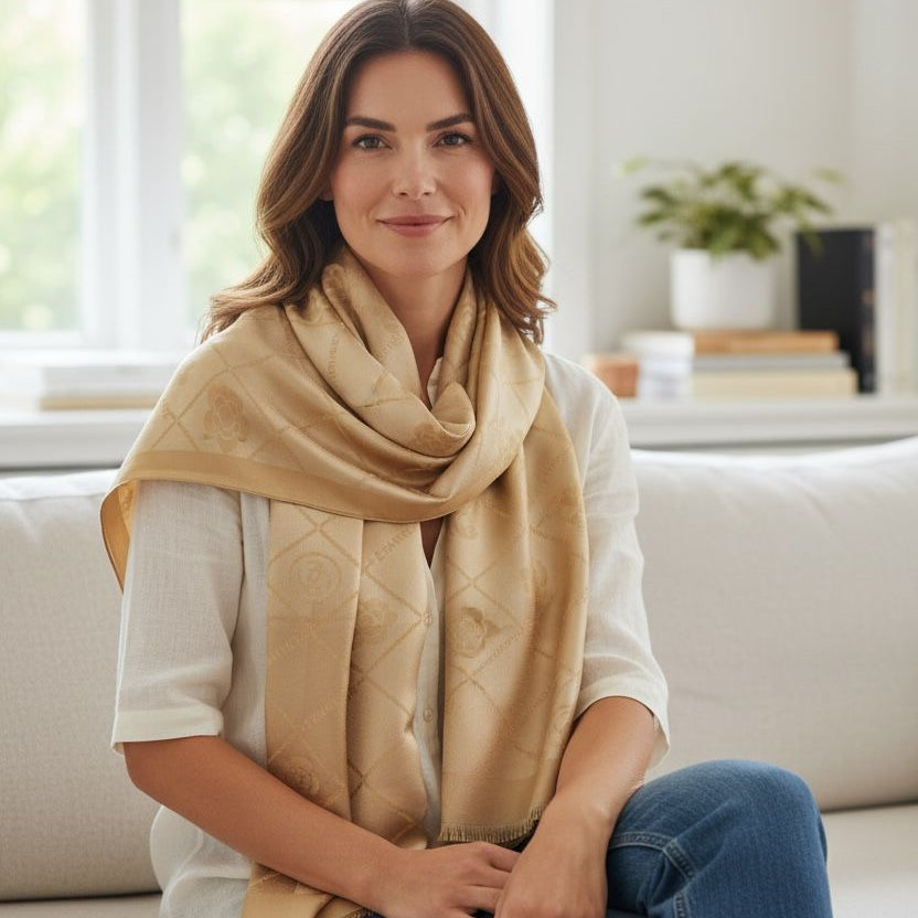 AMAZING CC” INITIAL SEMI-WOOLLEN STOLE