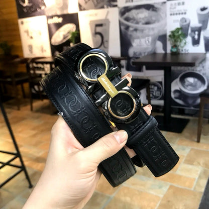 AMAZING FERAGAMO INITIAL LEATHER BELT